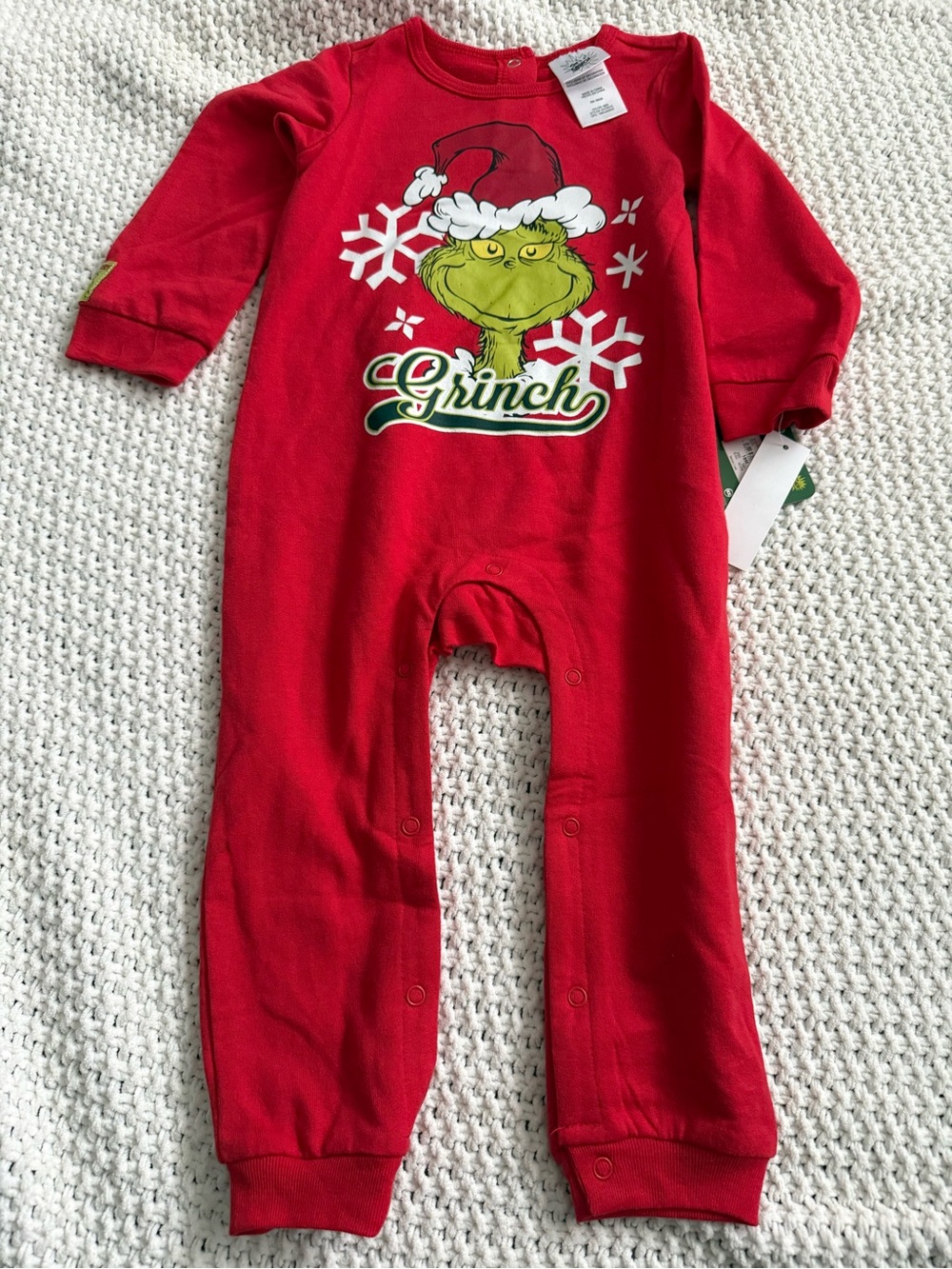 Grinch Christmas Infant One Piece Outfit Red Size 18M NWT
